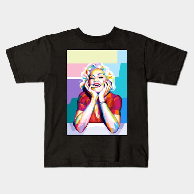 MADONNA POP ART Kids T-Shirt by SiksisArt